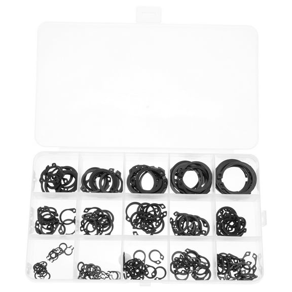 unbranded 175 Pcs C-clip Shaft Circlip C-clip Retaining Rings 17X9.5CM Black