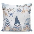 thumbnail image 2 of Coastal Eucalyptus Decorative Pillowcase 20''x20'', Vintage Ocean Blue Gnomes Starfish Leaf Throw Pillow Covers Soft Cushion Case for Couch Sofa Bedroom Living Room, Pillowcase Boho Decor, 2 of 8