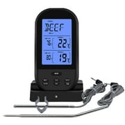 Wireless Meat Thermometer Food Thermometer Barbecue Bbq Grill Smoker Thermometer Cooking Food Oven Digital Thermometer with Dual Probe