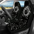 thumbnail image 2 of Xoenoiee Sun and Moon Celestial Pattern Car Seat Covers Set for Cars, Front Seat and Rear Split Bench Seat Cover Washable Universal Fit, 2 of 6