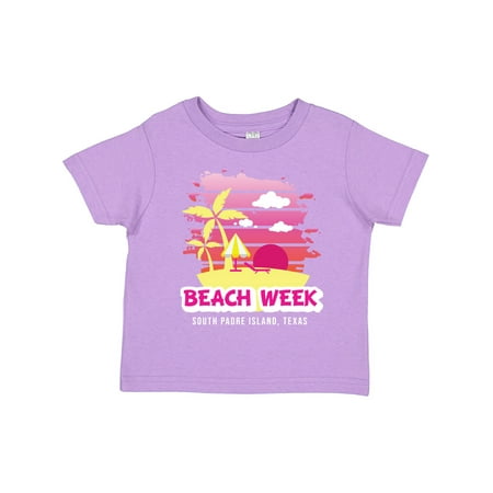 

Inktastic Beach Week South Padre Island Texas with Palm Trees Girls Toddler T-Shirt
