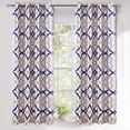 thumbnail image 1 of DriftAway Alexander Thermal Blackout Grommet Unlined Window Curtains Spiral Geo Trellis Pattern, 1 of 4