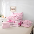 thumbnail image 6 of Castle Fairy Boys Girls Breast Cancer Bedding Comforter Set,Kawaii Ribbon Full Bedding Set, 6 of 8