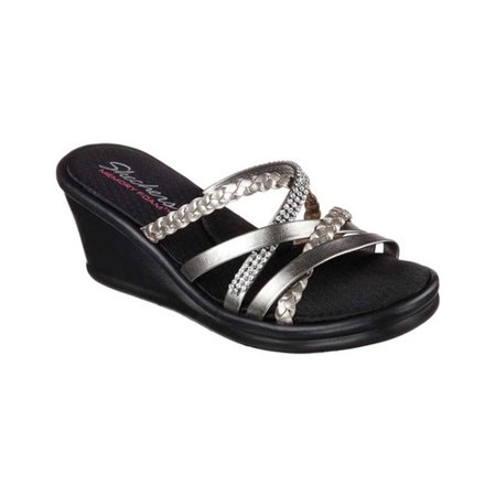 UPC 889110578131 product image for Women's Skechers Rumblers Wild Child Wedge Slide | upcitemdb.com