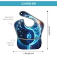 thumbnail image 4 of Hirioo Blue Yin And Yang for Baby Waterproof Pocket Bib Adjustable Closed for Babies Toddlers with Large Pocket 6-24Months, 4 of 8