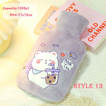 1000ML Capacity Cartoon Washable Warm Hot Water Bag for Winter or Pain Relief