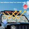 thumbnail image 4 of HUIACONG Bee Daisy Sun Shade Windshield Compatible with 2007-2024 Wrangler Rubicon Sahara TJ JK JKU 2 & 4 Door Car Sun Shade Sun Visor Protector Keep Your Vehicle Cool, Silver, 4 of 6
