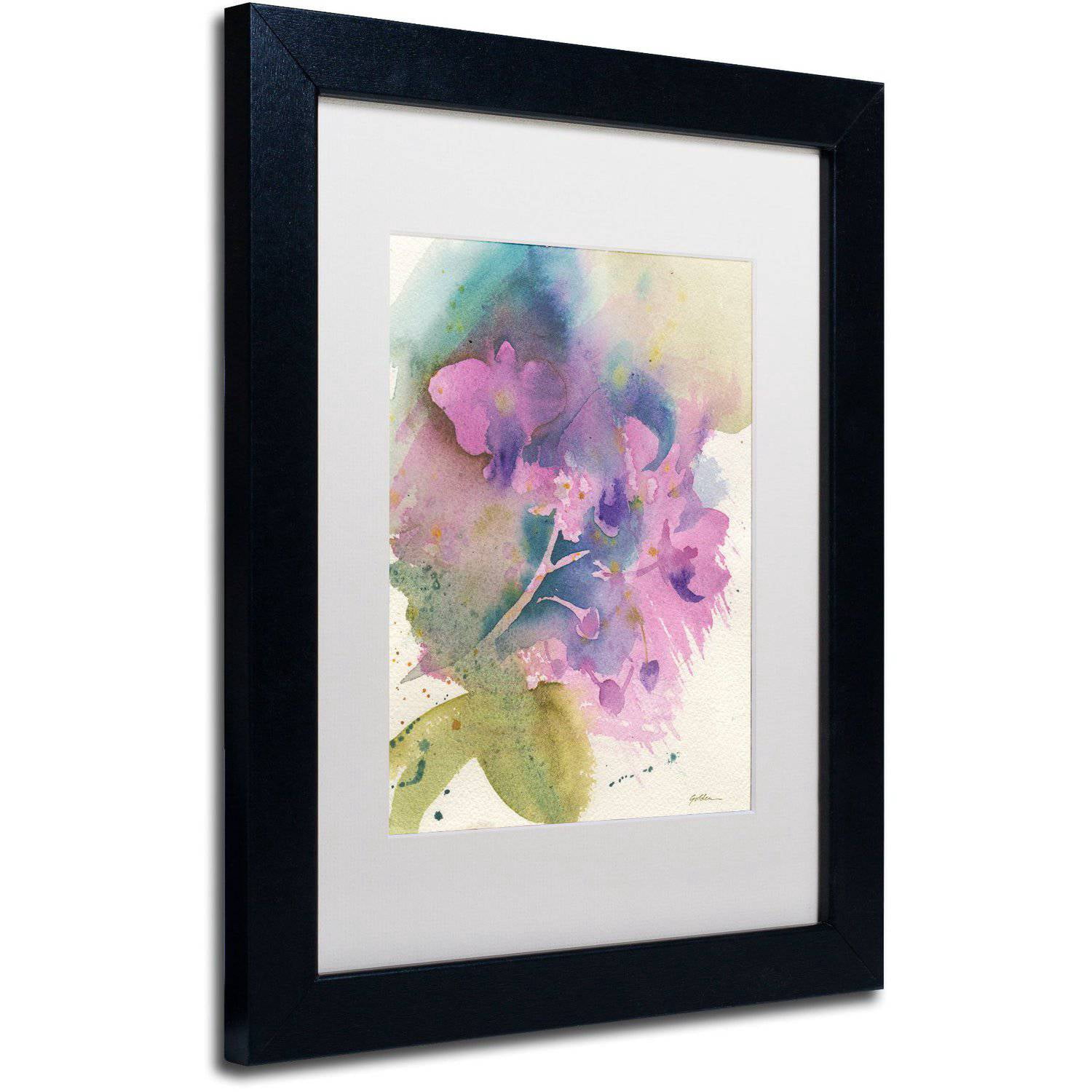 Trademark Fine Art "Orchid Dream" Canvas Art by Sheila Golden White Matte, Black Frame