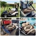 thumbnail image 6 of Golf Cart Seat Covers for 2 Seater,Brown Teal Red Boho Microfiber Cart Seat Towel Blanket,Ethnic Vintage Geometric Abstract Absorbent Breathable Non Slip Bench Seats Protector for Golf Course 51"x31", 6 of 9