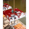 thumbnail image 2 of Boanket Outdoor Tablecloth with Umbrella Hole for Patio/Picnic/Party/Camping, Red Christmas Snowman Waterproof Table Cloth Square Cover Washable, Snowflake Winter (54"x 54"), 2 of 7