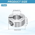 thumbnail image 2 of Uxcell 2Pcs Shaft Collar 13mm Bore Single Split Aluminium Alloy Clamping Shaft Collars, 2 of 6