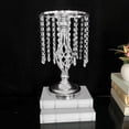 thumbnail image 3 of Candelabro de cristal BLESIY Portavelas de pilar Plata 40cm D, 3 of 8