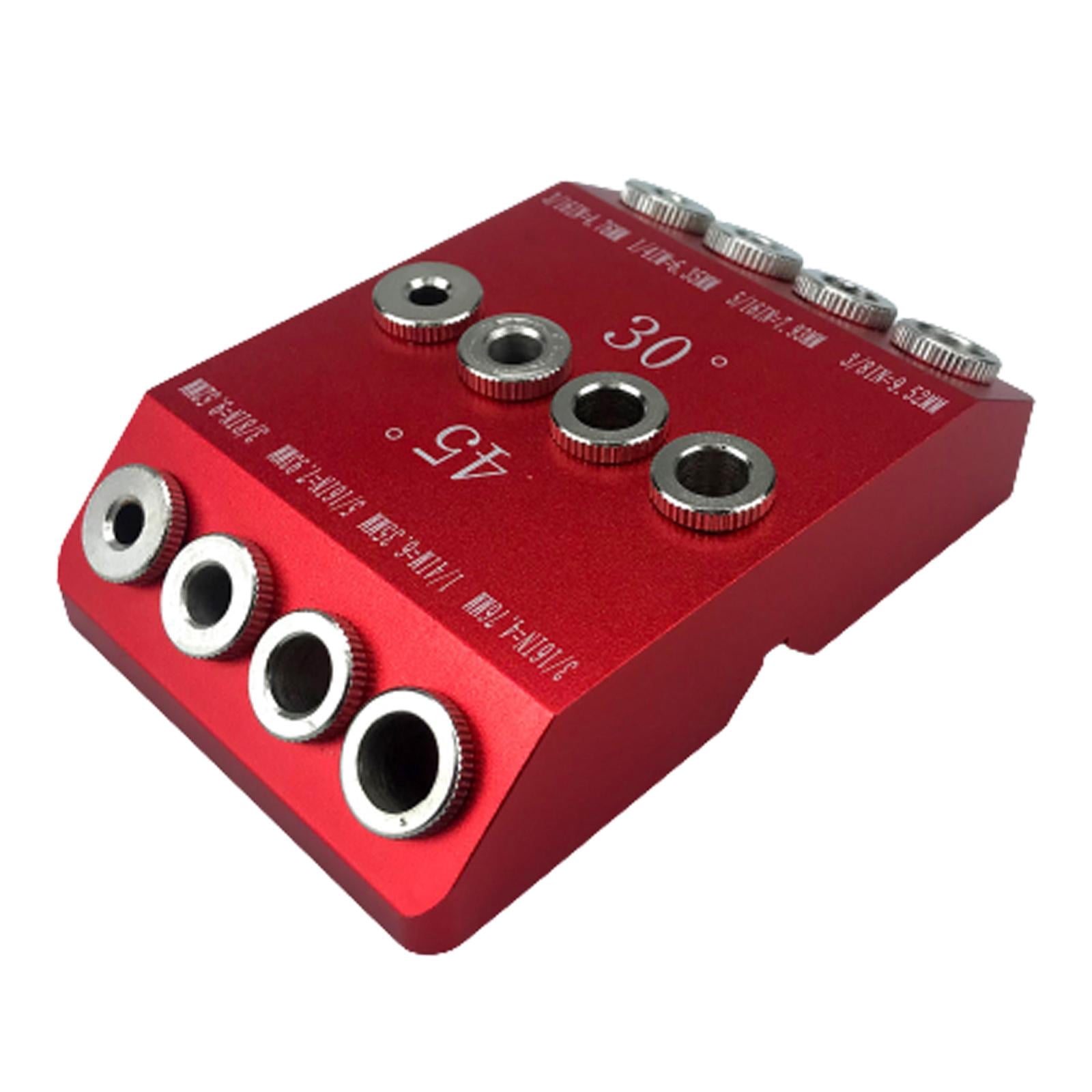 Drill Guide for Straight Holes Angled Holes Lag Screw Drilling Template Jig Red