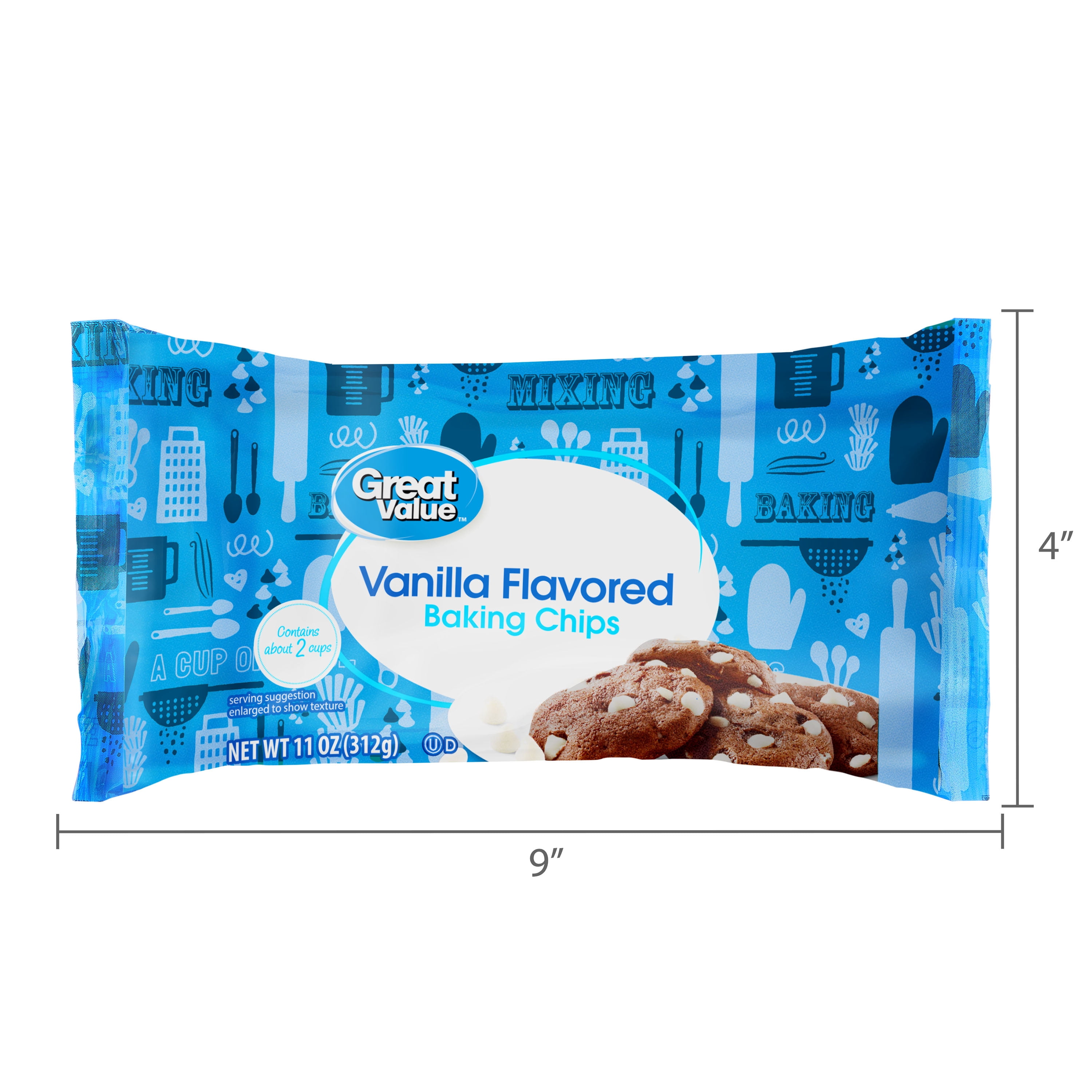 Great Value Vanilla Flavored Baking Chips, 11 oz