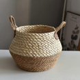 thumbnail image 3 of Cesta de almacenamiento de cuerda de maíz de paja de 3 piezas, cesta de lavandería, cesta de almacenamiento de piso, cesta de bambú, artículos diversos, como se muestra, como se muestra, 3 of 5