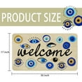 thumbnail image 4 of Evil Eye Doormat Psychedelic Evil Eye Welcome Mat Low-Profile Non-Slip Throw Rug for Porch Front Door Floor Indoor Outdoor Entrance Decor Burlap 17 X 30 Inch, 4 of 6