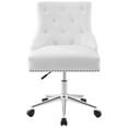 thumbnail image 5 of Modway Regent Tufted Button Swivel Faux Leather Office Chair in White, 5 of 7