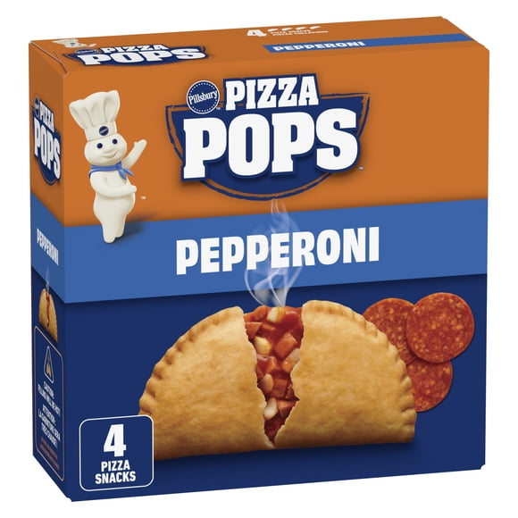 Pillsbury Pizza Pops, Pepperoni Flavour, Frozen Pizza Snacks, 380 G, 4 CT, Contains: Wheat, Milk., 380.000g