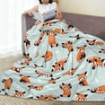 thumbnail image 3 of Red Panda Bamboo Fleece Throw Flannel Blanket Soft Cozy Warm Decor Throws Lightweight Blankets for Travel Living Room Home Couch Sofa Bed Chair 60x50, 3 of 6