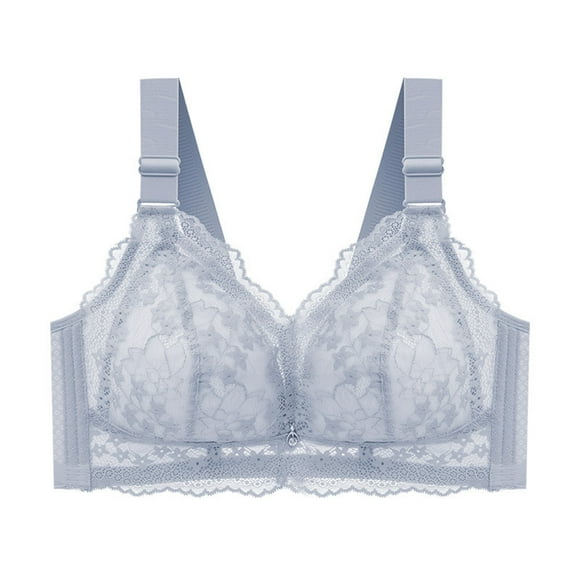 Besolor Wireless Bras Plus Size Lace Patchwork Full Coverage Underwear Comfy Liftup Gathering Bralettes