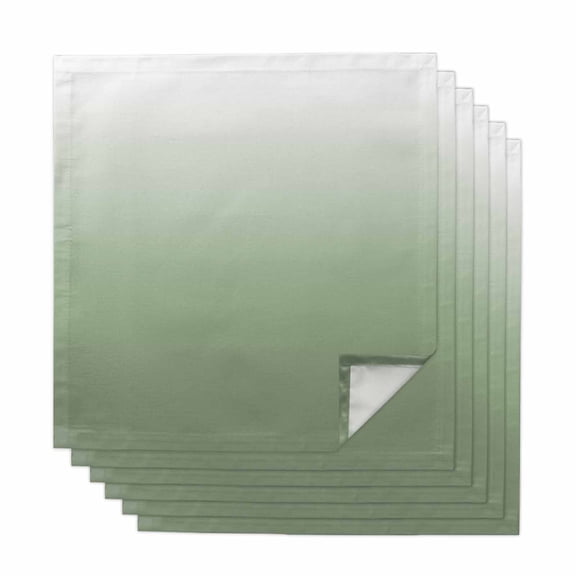 Sage Green Ombre Cloth Napkins, Modern Sage Green Abstract Art Washable and Reusable Dinner Napkins Set of 6, Table Napkin for Kitchen Party Birthday Wedding Hotel Housewarming 20"x20"