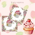 thumbnail image 4 of Keep Unique Paper Decoupage Napkins Cupcakes, Disposable Party Napkins, Pink and White Napkins, 20/Pack, 4 of 6