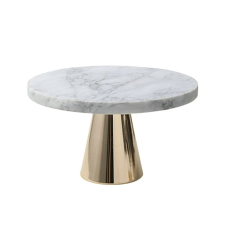 

1Pc Cake Plate Jewelry Tray Food Display Plate Display Tray (Golden Grey)