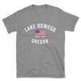 thumbnail image 1 of Lake Oswego Oregon Patriot Men's Cotton T-Shirt, 1 of 1