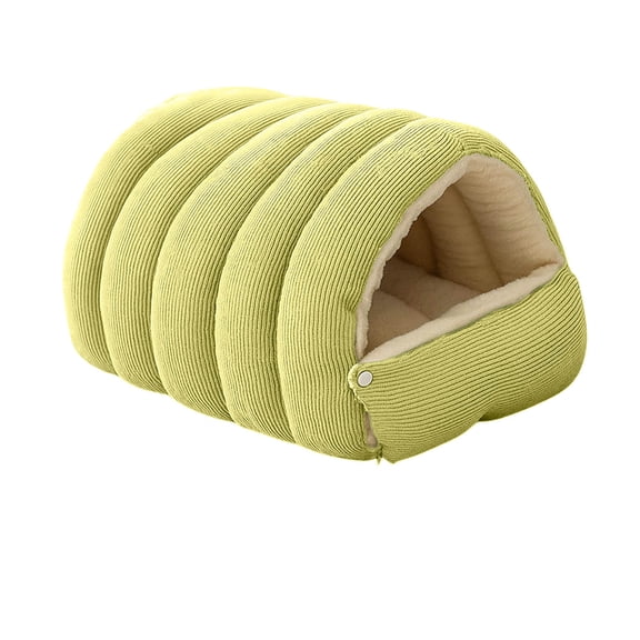 Removable and Washable Winter Closed-Off Cat Bed,Cotton Cat Bed,Cotton Soft Cozy Sleeping Nest,Comfortable Warm Secure Snuggle Hut for Cats,Closed-Off Plush Cats Cave for Pet Comfort(14.96x17.72in)