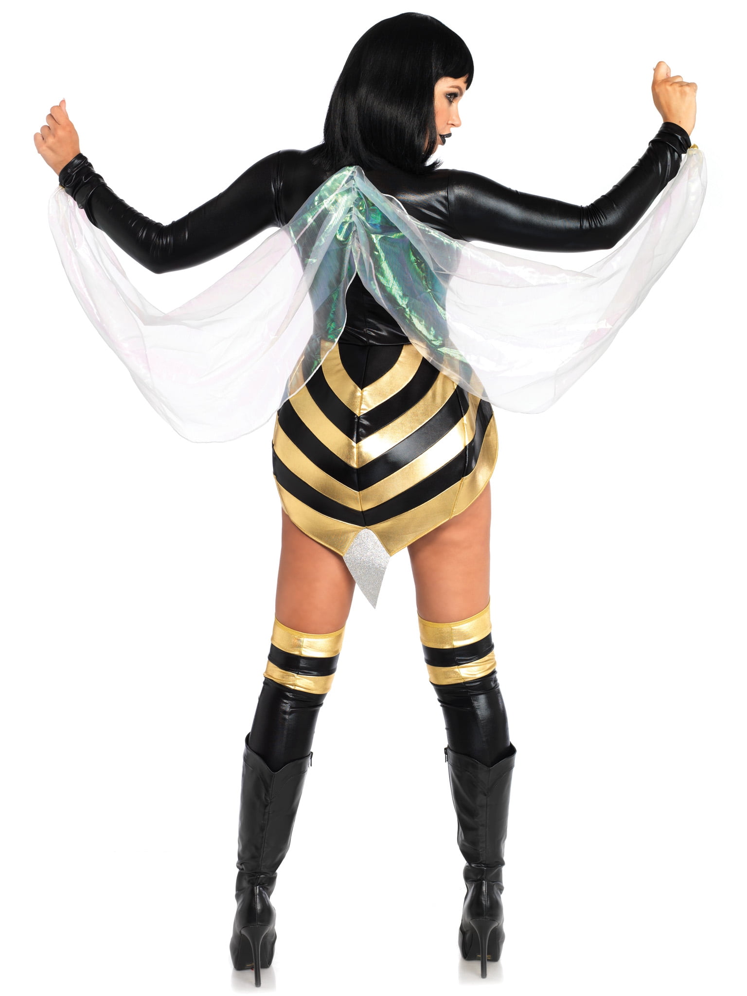 Leg Avenue Womens Hornet Honey Halloween Costume, Large, Black/Gold