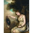 thumbnail image 2 of Jean-Baptiste Greuze 12x14 Black Ornate Wood Framed Double Matted Museum Art Print Titled: Young Girl, 2 of 5