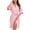 Pink, variant on Womens Short Robe Cotton Bamboo Rayon Blend Lightweight Kimono Bathrobe Soft Breathable Knee Length(Pink,XL)