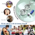 thumbnail image 3 of Cremation Jewelry Tree of Life Urn Necklace Keepsake Ashes Hair Memorial Locket with Hollow Cylinder Pendant Necklaces for Ashes, 3 of 7
