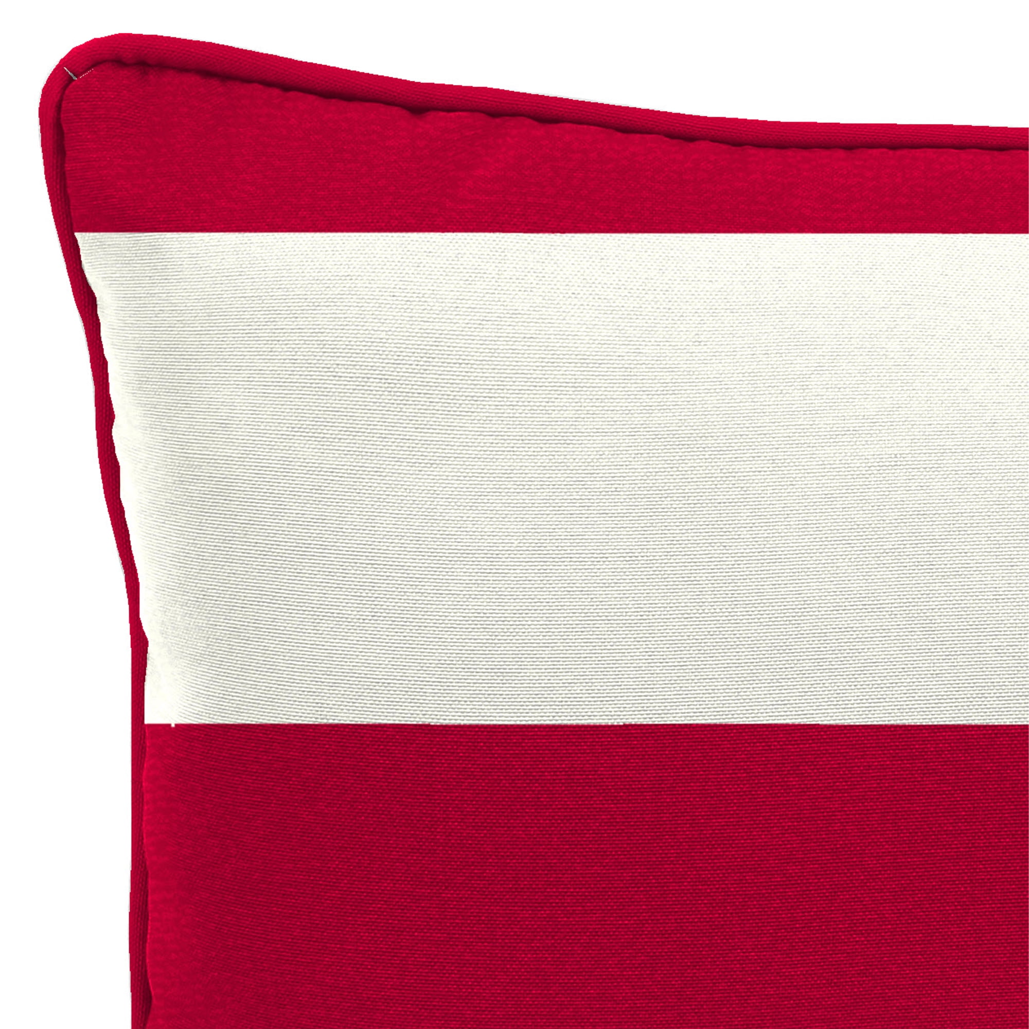 Jordan Manufacturing 18" x 18" Red and White Flag Stripe Outdoor Throw Pillow (2-Pack)