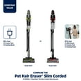 thumbnail image 3 of BISSELL Pet Hair Eraser Slim Corded Stick Vacuum, Carpet, Area Rugs, Hard Floor, Upholstery, Lightweight, Swivel Steering, Tangle-Free Brish Roll, 3875, Black, 3 of 10