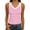 B-Pink, variant on Women Tank Tops Round Neck Sleeveless Backless Summer Ribbed Fitted Cami Shirts