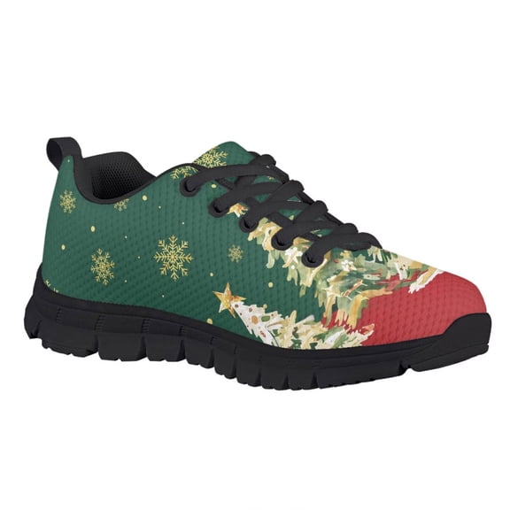 Chririnla Christmas Tree Shoes for Girls Kids Non-Slip Athletic Sport Trainer Breathable Lightweight Tennis Running Shoes Holiday Costume Outfit