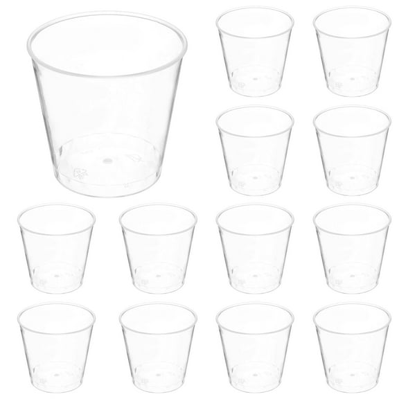 Hemoton Clear Plastic Disposable Cups for Daily Use and Parties Transparent Small Milk Tea Juice Mixing Cups 50pcs