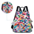 thumbnail image 5 of FORMRS Women's Travel Backpack Purse Anti-Theft Hidden Pockets Casual Shoulder Bag, Blue Colorful Circles, 5 of 7