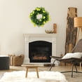 thumbnail image 5 of Unique Bargains Flower Artificial Wreath Front Door Decorations Eucalyptus Wreaths Yellow, 5 of 7