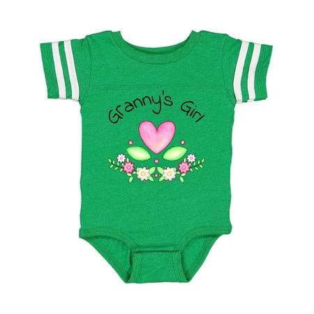 

Inktastic Granny s Girl- Heart Flowers Gift Baby Girl Bodysuit