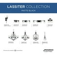 thumbnail image 6 of Lassiter Collection Four-Light Matte Black Clear Glass Modern Bath Vanity Light, 6 of 8