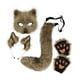 thumbnail image 5 of Conjunto de máscara y cola para mujer y niña, aro para el pelo, disfraz de Halloween, máscara de gato Hierba amarilla, 5 of 9