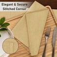 thumbnail image 6 of Ruvanti Cloth Napkins Set of 12, 18x18 Reusable Napkins Cloth Washable, Soft & Durable Table Napkins, Polycotton Chambray Dinner Napkins for Parties, Christmas, Thanksgiving, Weddings - Honey, 6 of 9
