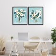 thumbnail image 2 of Stupell Industries Transitional Magnolia Blossom Vases Black 2pc Floating Frame Art Set, 17 x 21 each, by Janet Tava, 2 of 7