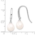 thumbnail image 2 of Primal Silver Sterling Silver Rhodium-plated 8-9mm White Freshwater cultured Rice Pearl Dangle Earrings, 2 of 4