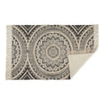 thumbnail image 2 of Black Printed Natural Hand-Loomed 100 percent Cotton Shag Rug 4x6 Ft, 2 of 2