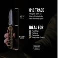 thumbnail image 5 of Buck Knives 812 Trace Folding EDC Knife, 3.23” Pocket Knife Blade, Bronze, 3.95 oz, 5 of 6