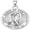 Silver, variant on Saint Elgiva of Shaftesbury Round Religious Medal - 2/3 Inch Size of Dime, Sterling Silver