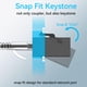 thumbnail image 3 of Acoplador Keystone Sokqovt CAT6 RJ45 hembra a hembra (paquete de 24), 3 of 7